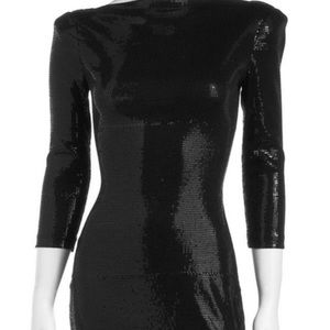 Ali Ro Black sequin cocktail dress